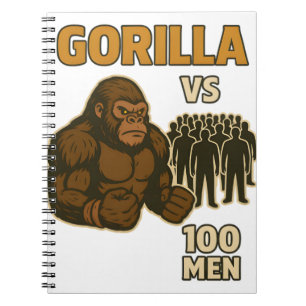 Gorilla vs 100 men epic battle notebook
