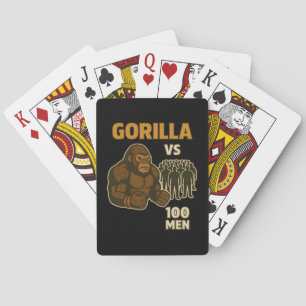Gorilla vs 100 men epic battle playing cards