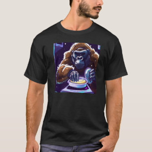 Gorilla Watercolor Cyberpunk Blueprint Vintage Clo T-Shirt