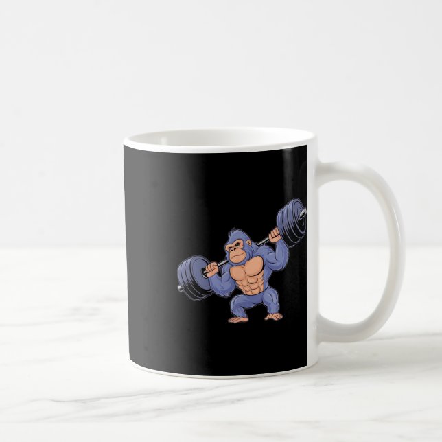 Gorilla Weightlifting Fitness Gym Training Bodybui Coffee Mug (Right)