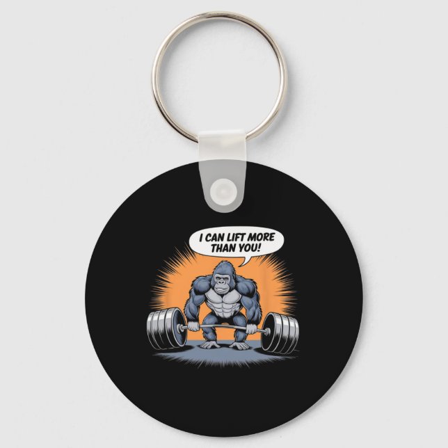 Gorilla Weightlifting Fitness Gym Training Bodybui Key Ring (Front)