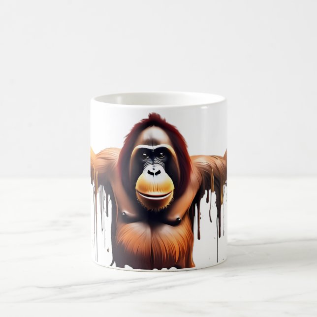 Gorilla Wildlife & Nature Water Color Set Coffee Mug (Center)