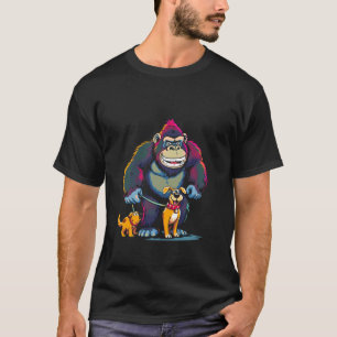 Gorilla With Dogs T-Shirt