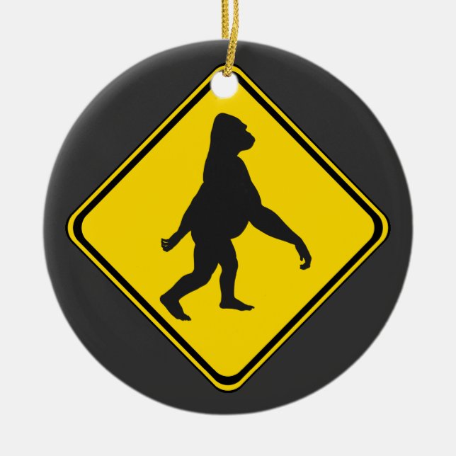 Gorilla Xing! Ceramic Ornament (Front)