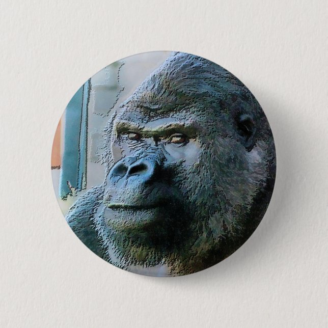 GORILLAS 6 CM ROUND BADGE (Front)