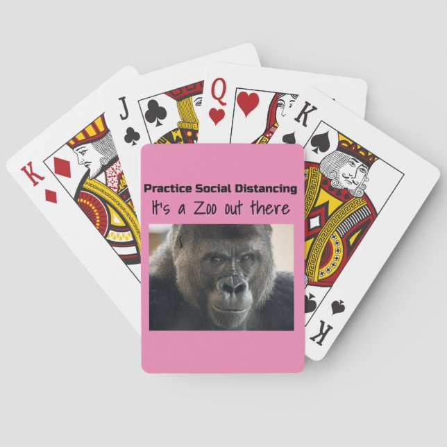 Gorillas in the Midst Corona Riot by Funnycomb Playing Cards (Back)
