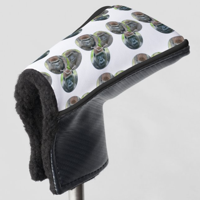 Gorillas Make Me Smile Golf Head Cover (3/4 Front)