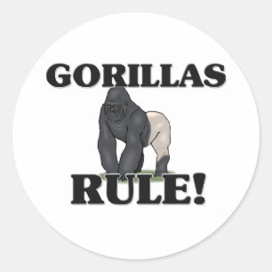 GORILLAS Rule! Classic Round Sticker