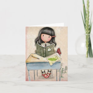 Gorjuss Girl Study Time Greeting Card