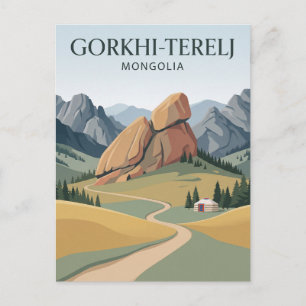 Gorkhi-Terelj National Park Mongolia Postcard