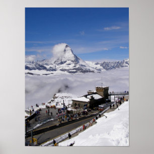 Gornergrat Station in Switzerland Poster