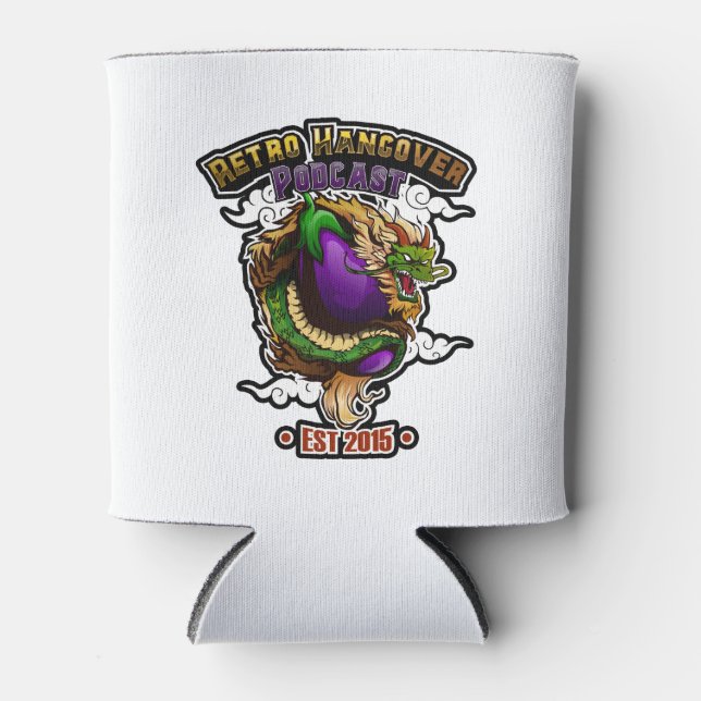 Gorp the Eggplant Dragon Can Coozie (Front)