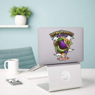 Gorp the Eggplant Dragon Vinyl Sticker