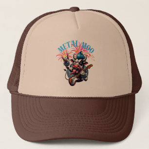   Gorras > Metal Moo-d – Rockin' Cow with a Guitar Trucker Hat