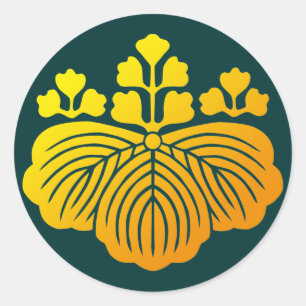 Gosankiri-mon Crest Classic Round Sticker