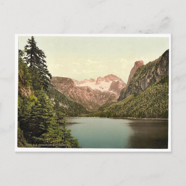 Gosausee and Dachstein, Upper Austria, Austro-Hung Postcard (Front)