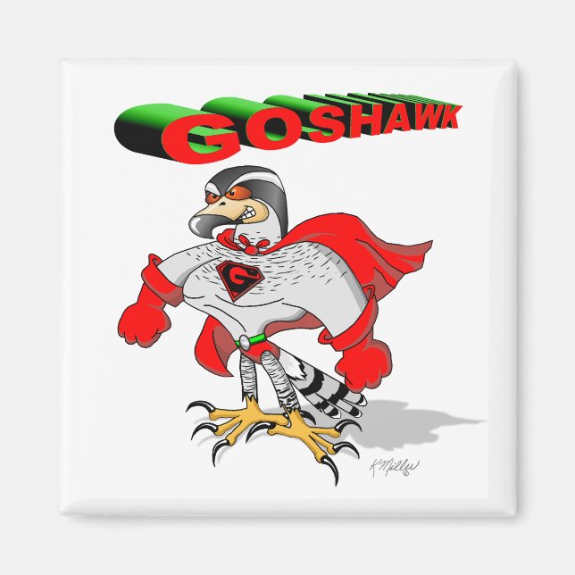 Goshawk Cartoon Magnet (Front)
