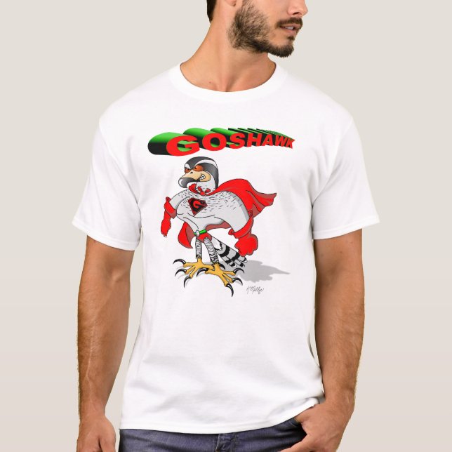 Goshawk Cartoon T-Shirt (Front)