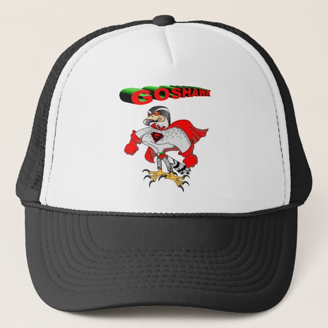 Goshawk Cartoon Trucker Hat (Front)
