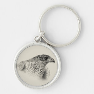 Goshawk Drawing Key Ring