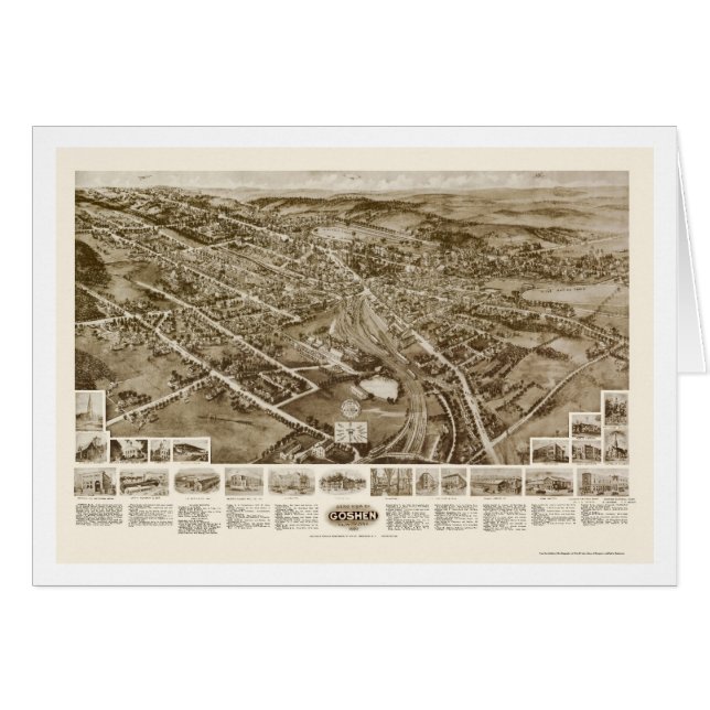 Goshen, NY Panoramic Map - 1922 (Front Horizontal)