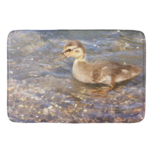 Gosling in the pond bath mat