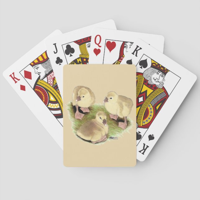 Goslings:  Buff African Playing Cards (Back)