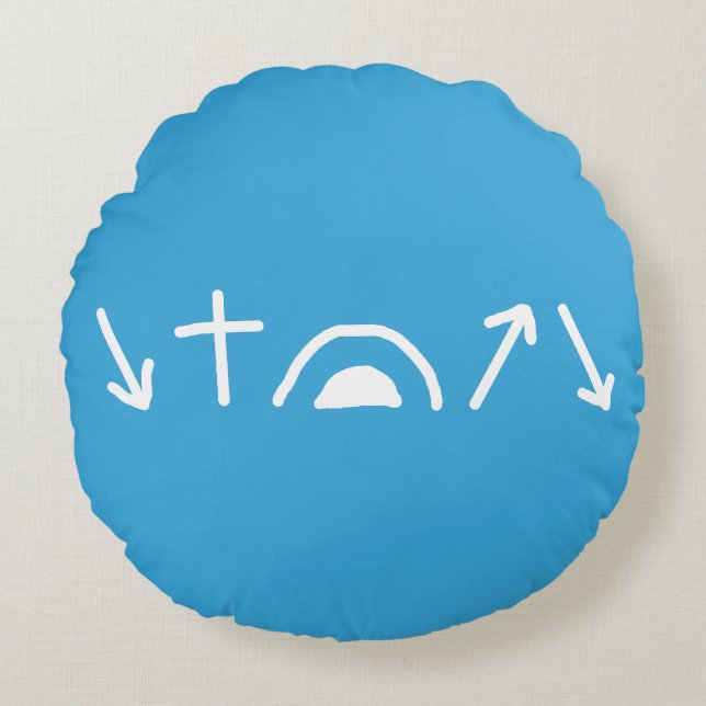 Gospel Arrows Round Pillow (Front)