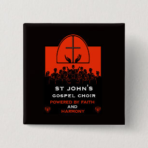 Gospel Choir Church Accessory 15 Cm Square Badge