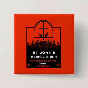 Gospel Choir Church Accessory 15 Cm Square Badge