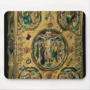 Gospel cover, gold with repousse mouse pad
