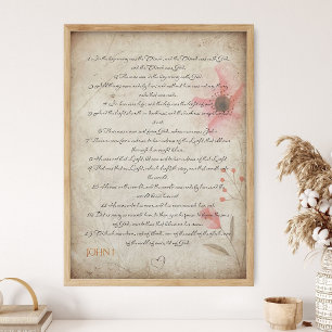 Gospel, John 1_ Scripture Wall Art, Bible Stories Poster