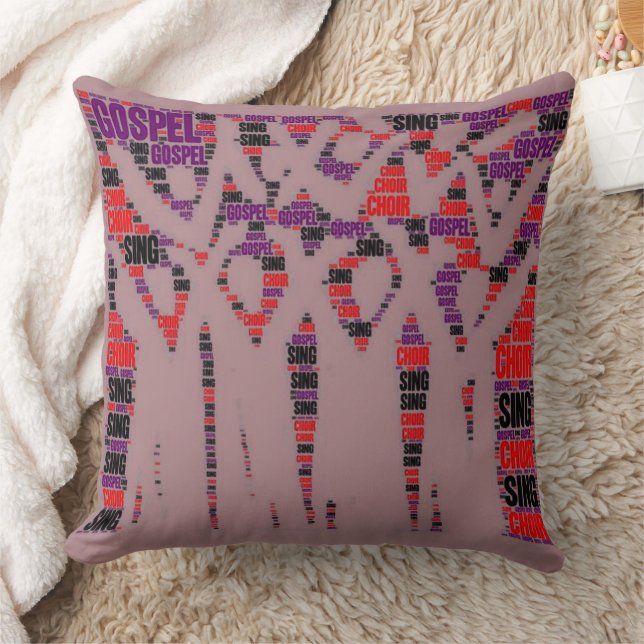 Gospel Music Choir Purple Red Cushion (Blanket)