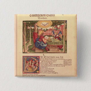 Gospel of St.Matthew, Book I 15 Cm Square Badge