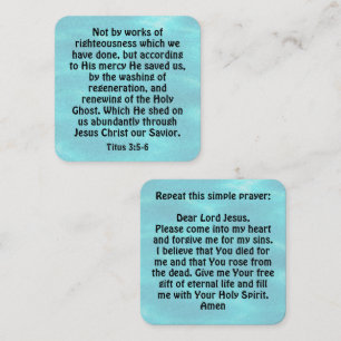 Gospel Tract Card