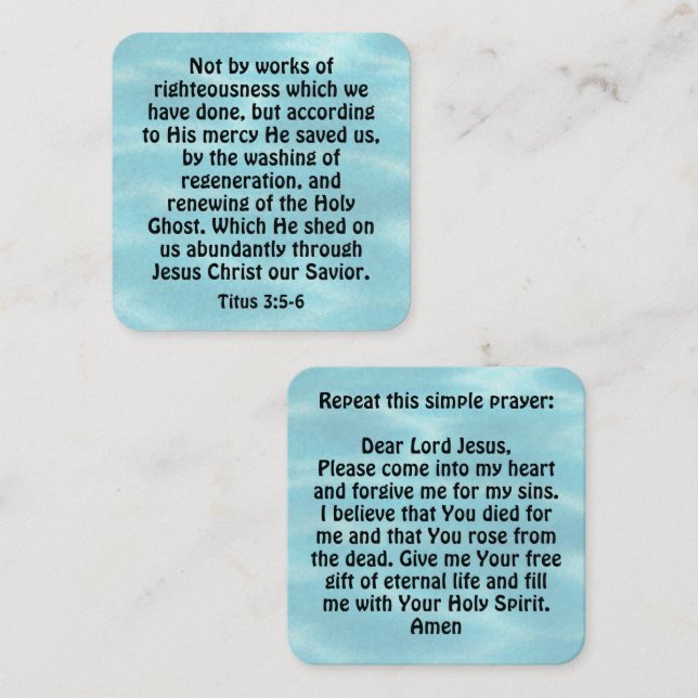 Gospel Tract Card (Front/Back)