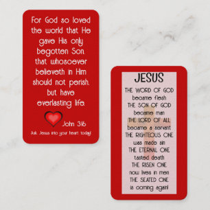 Gospel Tract Card
