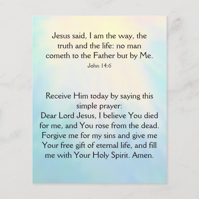 Gospel Tract  Flyer (Back)