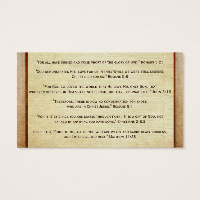 Gospel Tract Plan of Salvation Good News Christian (Back)