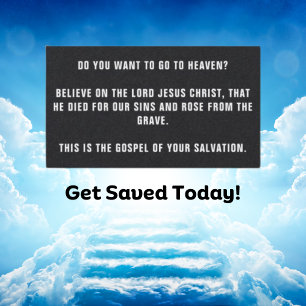GOSPEL TRACTS BUSINESS CARD