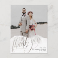 Gossamer Overlay Wedding Photo Thank You