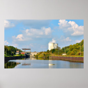 Gosselies power plant in Belgium Poster