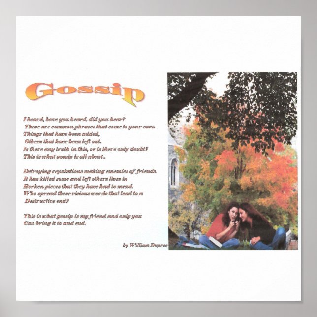 Gossip 001 poster (Front)