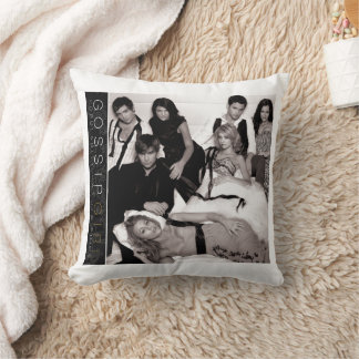 Gossip Girl Black and White Group Graphic Cushion