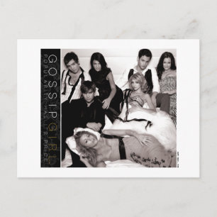 Gossip Girl Black and White Group Graphic Postcard