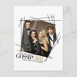 Gossip Girl Glamour Group Graphic Postcard