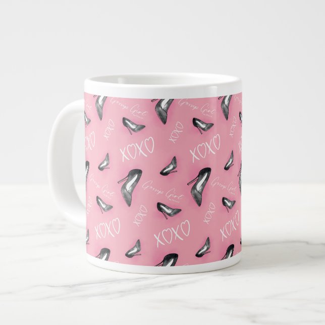 Gossip Girl High Heels Pattern Large Coffee Mug (Front Left)