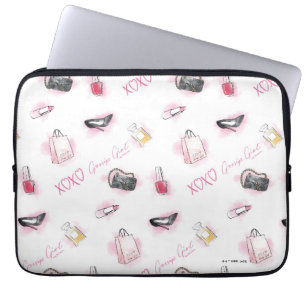 Gossip Girl Makeup Pattern Laptop Sleeve