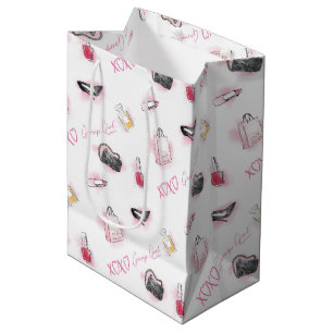 Gossip Girl Makeup Pattern Medium Gift Bag