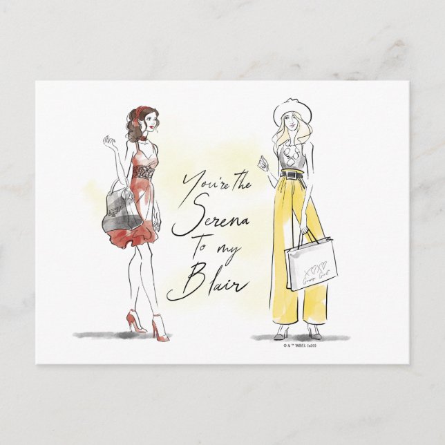 Gossip Girl - You're the Serena to my Blair Postcard (Front)